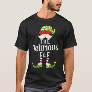 Camiseta Grupo de Elfo Delirante Festa de Natal de Pijama