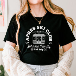 Camiseta Grupo de Esqui Personalizado da Família Apres Ski