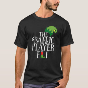Camiseta Grupo de Famílias do Elf do Jogador de Banjo Natal
