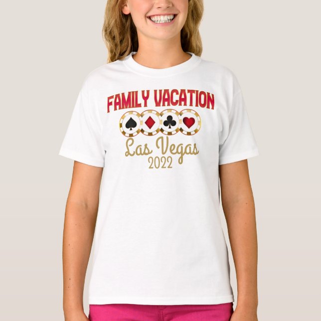Camiseta Grupo de Férias Familiares de Las Vegas Combinação (Frente)