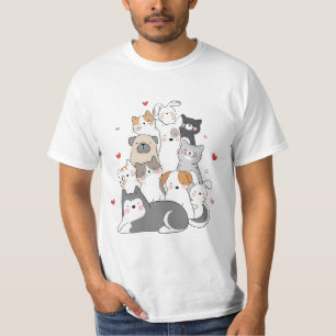 CAMISETA GRUPO DE GATOS   COMPRAR DE DESIGN DE AMANTES CAT 