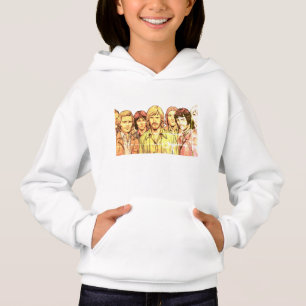 Camiseta Grupo de Homens dos Anos 70 em um Branco de Manga