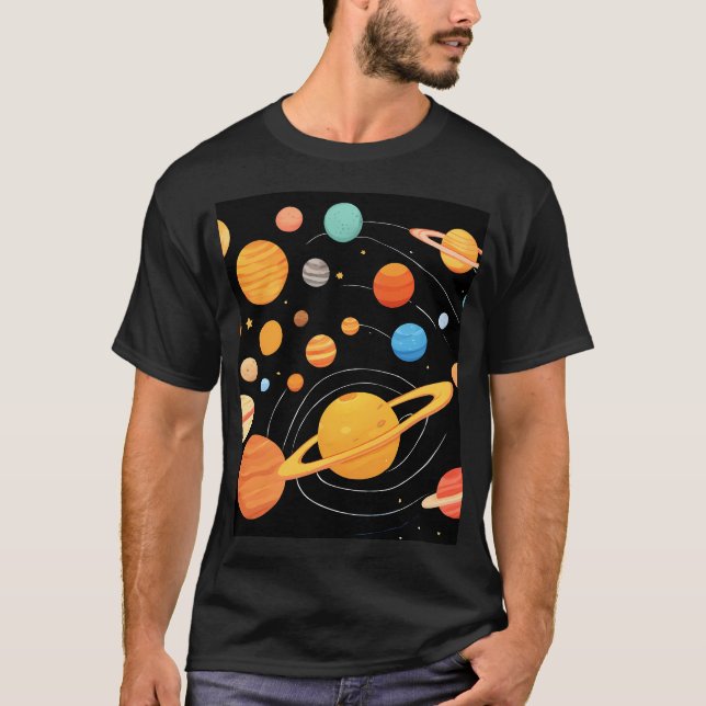 Camiseta Grupo De Planetas (Frente)