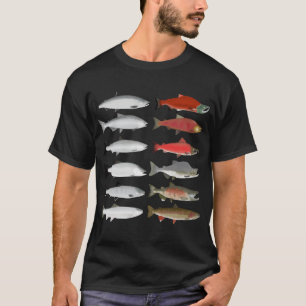 Camiseta Grupo de Salmão do Pacífico - Fase Oceânica e de D