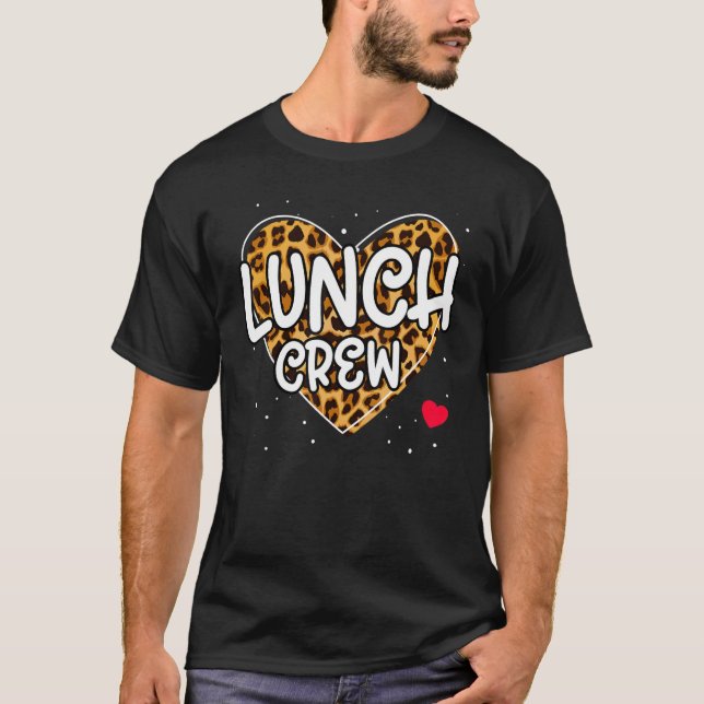 Camiseta Grupo de Tripulação de Almoço-Leopardo que Corresp (Frente)