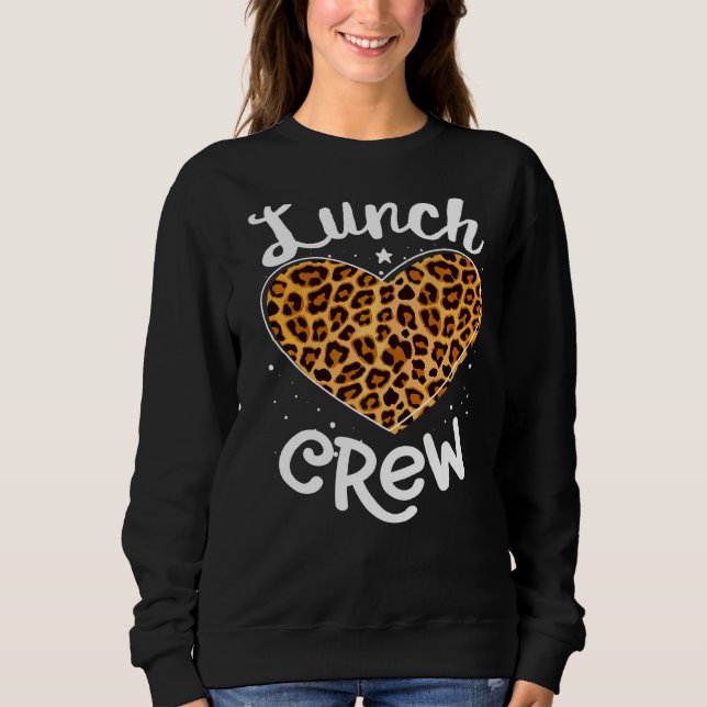 Camiseta Grupo de Tripulação de Almoço-Leopardo que Corresp (Frente)