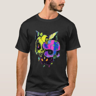Camiseta Grupo EDM Zombie Cat Psicedélico EDM Rave