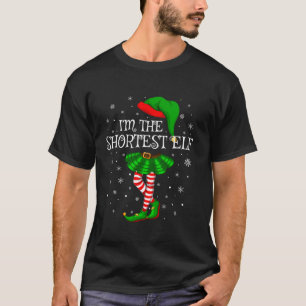 Camiseta Grupo Familiar Combinando Eu Sou O Elfo Mais Baixo