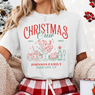 Camiseta Grupo Familiar de Combinação de Tripulação de Nata