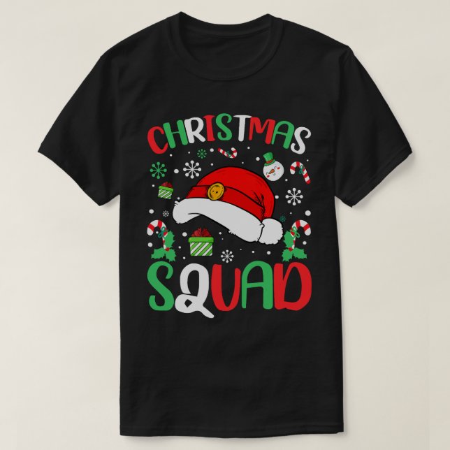 Camiseta Grupo Familiar de Natal Vinculando Pai Natal (Frente do Design)