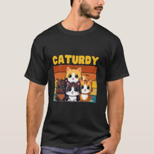 Camiseta Grupo Fofo de Gatos no Sábado também conhecido com
