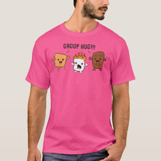 Camiseta Grupo Hug S'Mores Campfire Marshmallow Chocolate S