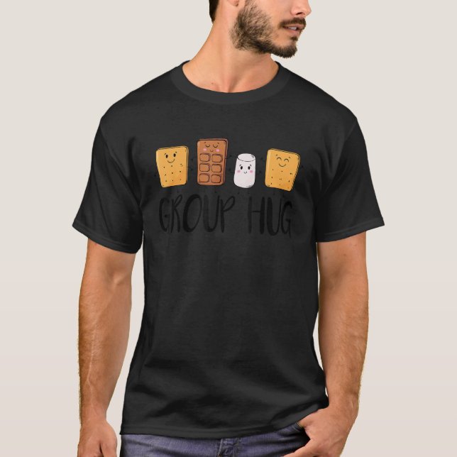 Camiseta Grupo Hug S'mores Marshmallow Camping Campfire Smo (Frente)