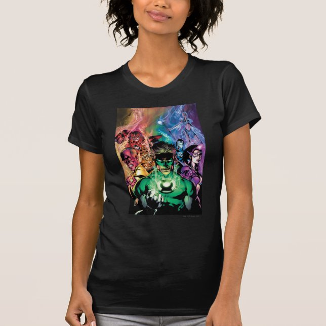 Camiseta Grupo Lanterna Corpo com Cores (Frente)