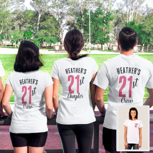 Camiseta Grupo Ou Tripulação Com Cor De Rosa De Festa de an