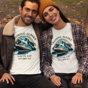 Camiseta Grupo Personalizado de Embarque de Navio do Alasca