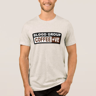 Camiseta Grupo Sanguíneo Café +ve design para amantes do Ca