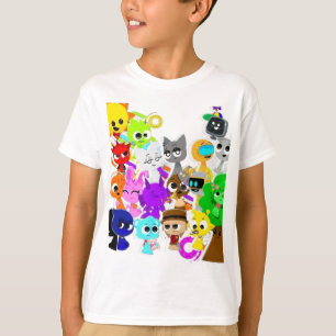 Camiseta Grupo Sprunki! Simon Oren Funbot Pinki Wenda