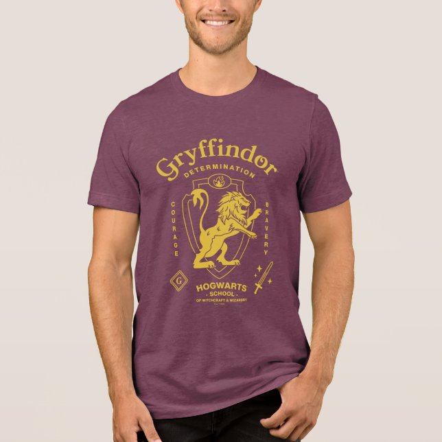Camiseta GRYFFINDOR™ Determinação Coragem Bravura Brasão (Frente)