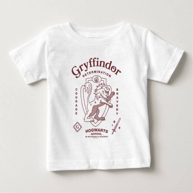 Camiseta GRYFFINDOR™ Determinação Coragem Bravura Brasão (Frente)