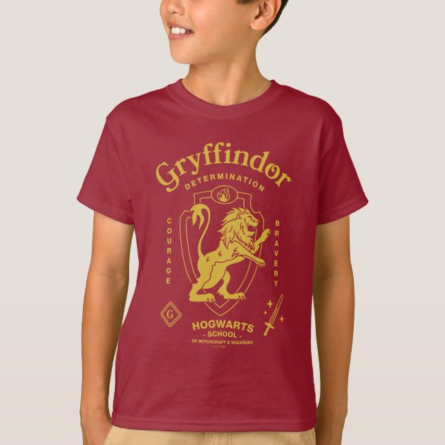 Camiseta GRYFFINDOR™ Determinação Coragem Bravura Brasão (Frente)