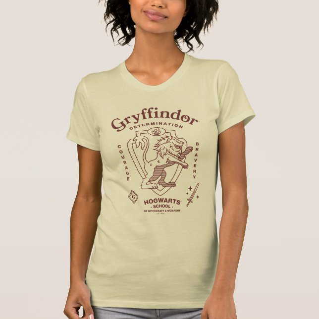 Camiseta GRYFFINDOR™ Determinação Coragem Bravura Brasão (Frente)