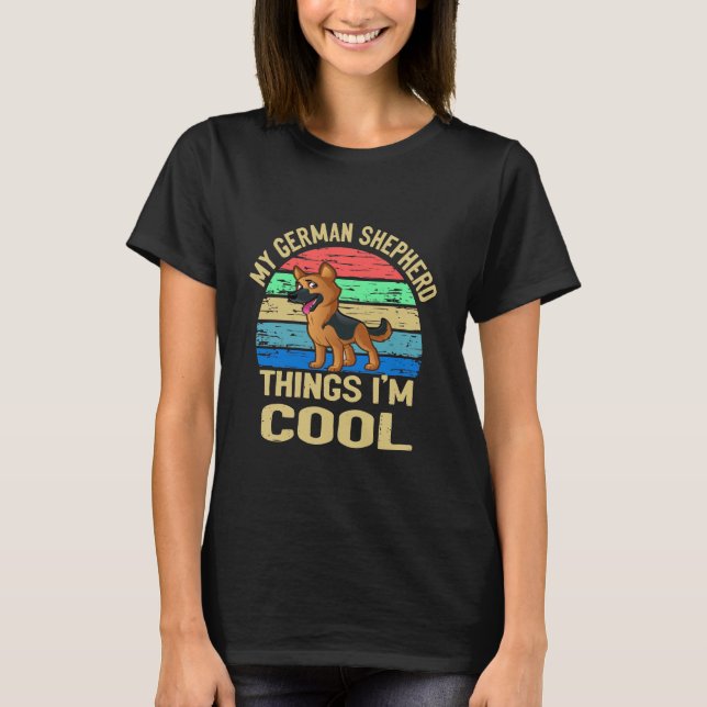 Camiseta GSD018 - Minha coisa de German shepherd que sou Le (Frente)