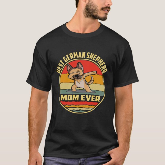 Camiseta GSD033 - Melhor German shepherd Mãe Alguma Vez (Frente)