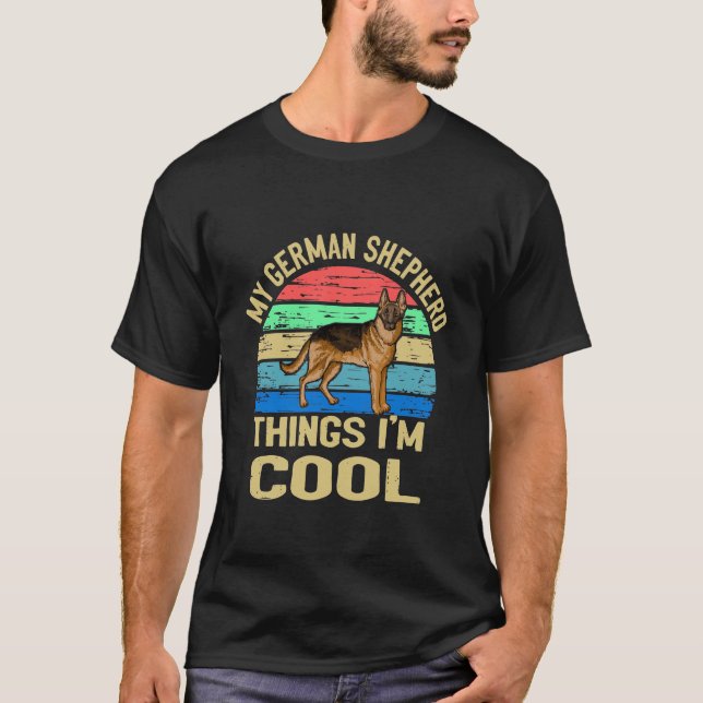 Camiseta GSD058 - Minha coisa de German shepherd que sou Le (Frente)