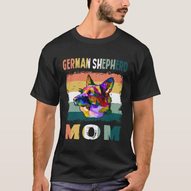 Camiseta GSD067 - Mãe German shepherd (Frente)
