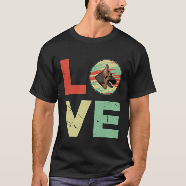 Camiseta GSD100- German shepherd Love (Frente)