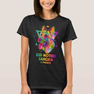 Camiseta GSD Mãe Sangria German shepherd Animal 1