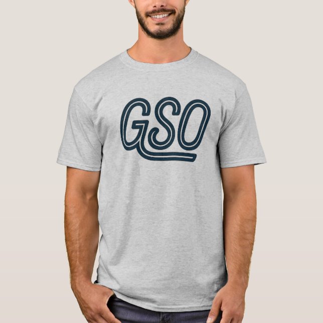 Camiseta GSO Greensboro Airport Code - Bold Carolina do Nor (Frente)