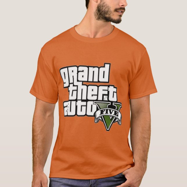 Camiseta GTA5LOGOCLASSICACAMISACOPY retro (Frente)