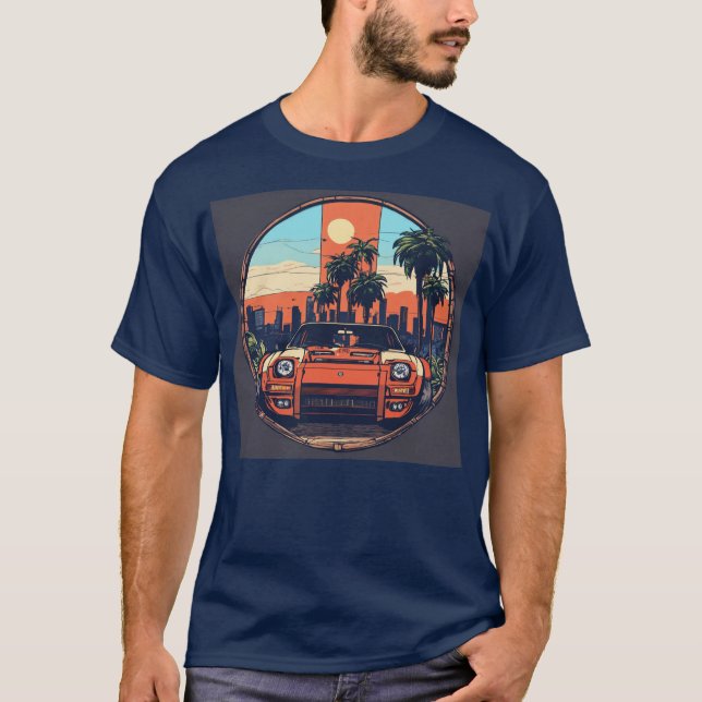 Camiseta GTA 5: Logotipo mecânico redondo (Frente)