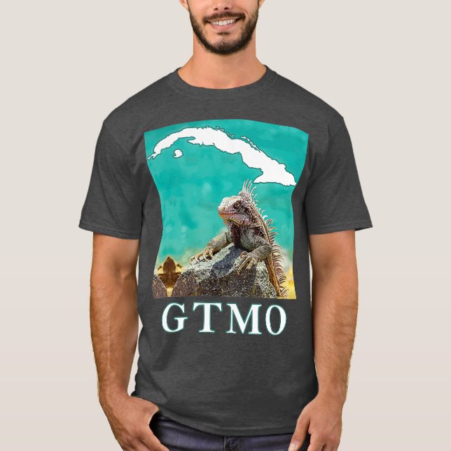 Camiseta GTMO Iguana  Guantanamo Bay Cuba (Frente)