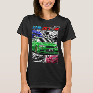 Camiseta Gtr T-ShirtJDM Legend Nissan Skyline GTR R34