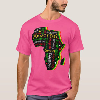 Camiseta GTricolor Africa Word Cloud Queening Black Girl