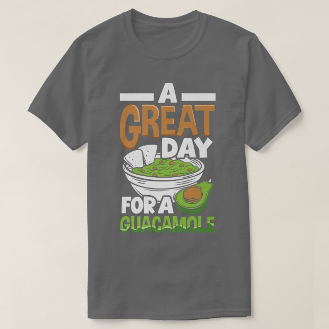 Camiseta Guacamole Excelente Dia Avocado Comida Vegan (Frente do Design)