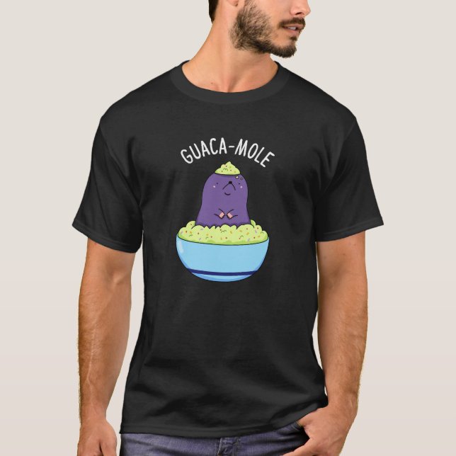 Camiseta Guacamole Funny Mole Em Guacamole Dip Pun Dark BG (Frente)