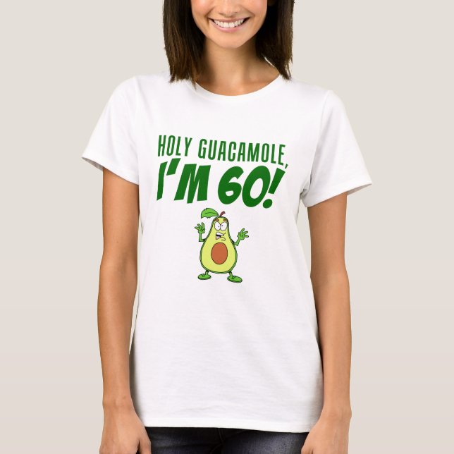 Camiseta Guacamole santamente eu sou abacate de 60 desenhos (Frente)