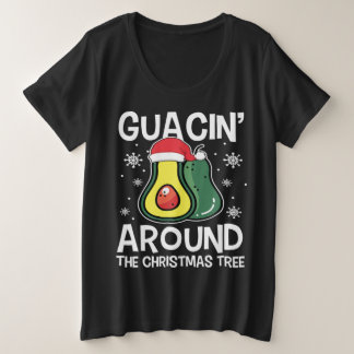 Camiseta Guacin De Natal À Volta Da Árvore Avocado Xmas