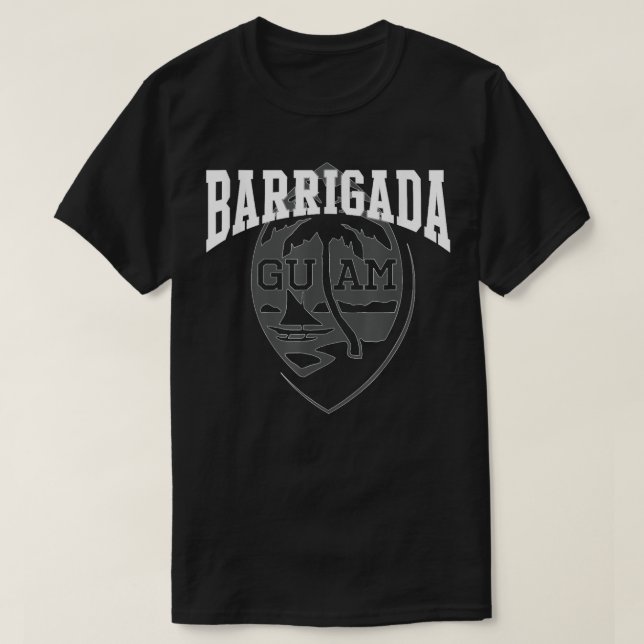 Camiseta Guam Barrigada Guam Seal Chamorro Oferece Guamania (Frente do Design)