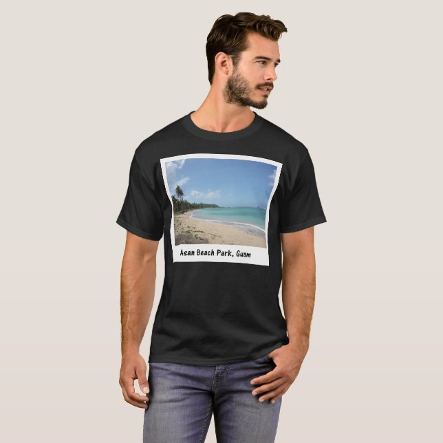Camiseta GUAM FUNCIONA o parque da praia de 671 Asan (Frente Completa)
