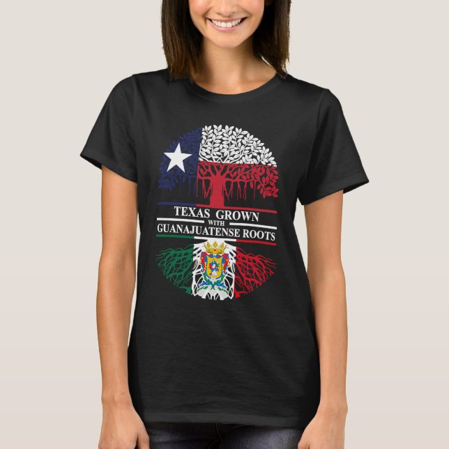 Camiseta Guanajuato Roots Texas Grown with Guanajuatense Ro (Frente)