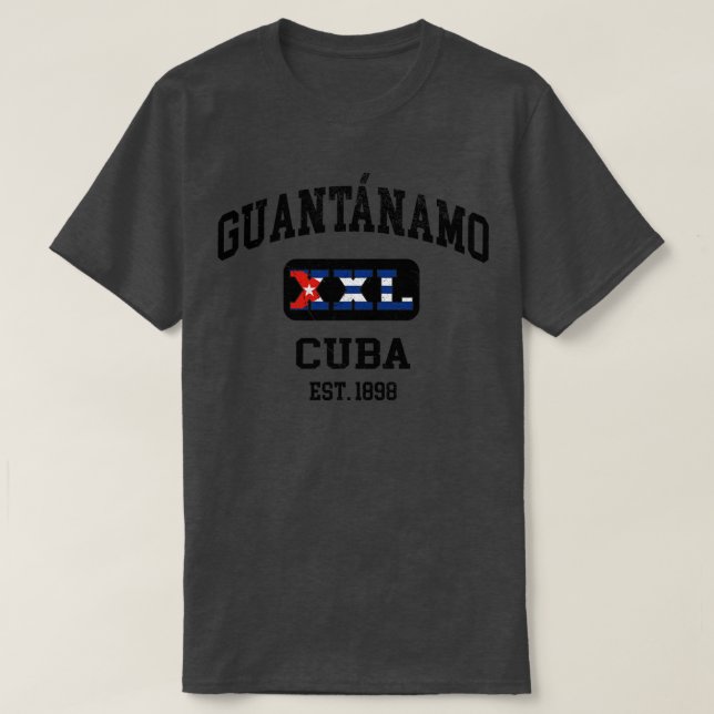 Camiseta Guantánamo Cuba XXL design Athletic (Frente do Design)