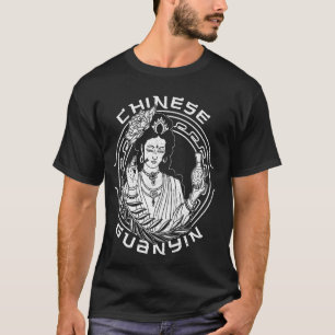 Camiseta Guanyin asiático meditação budista chinesa