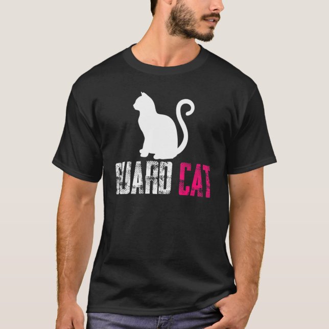 Camiseta Guard Cat Security And Protect  Present (Frente)