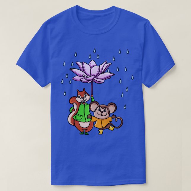 Camiseta Guarda-chuva da Flor do Lotus (Frente do Design)