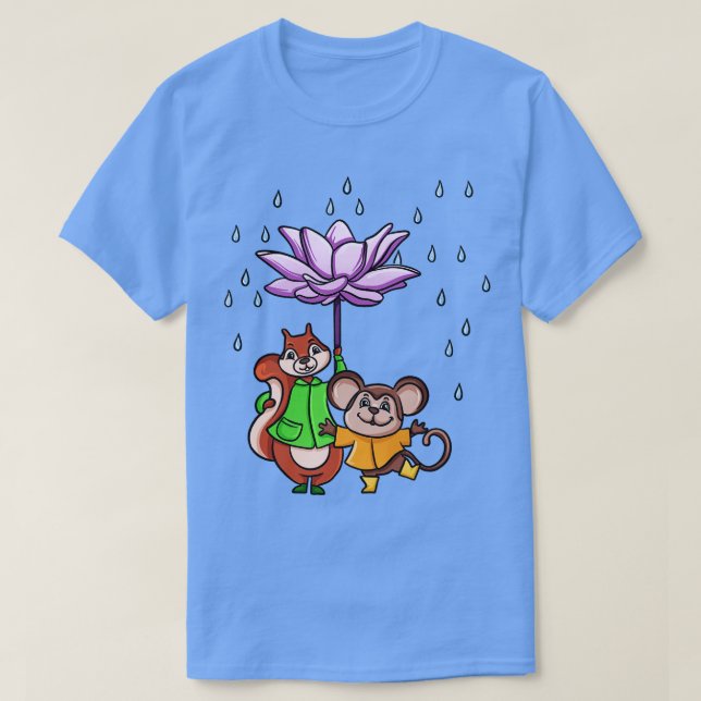 Camiseta Guarda-chuva da Flor do Lotus (Frente do Design)